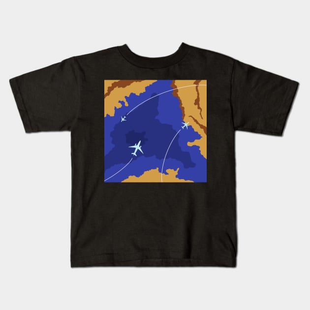 Travel Kids T-Shirt by Hand-drawn